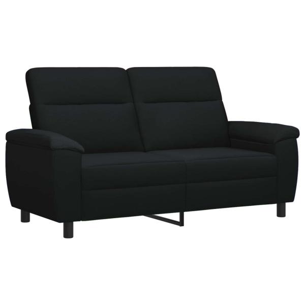 Sofa-Set 3 pcs Schwarz Stoff