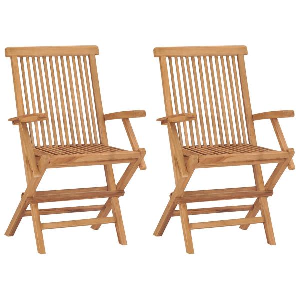 3-teiliges klappbares Garten Bistro Set 3 stk. Natur