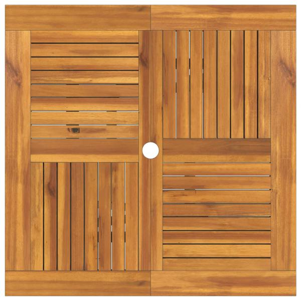 5-teiliges klappbares Garten-Bistro-Set Natur Massivholz Teak