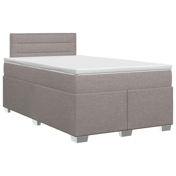 Boxspringbett mit Matratze Taupe 120 x 200 cm Stoff