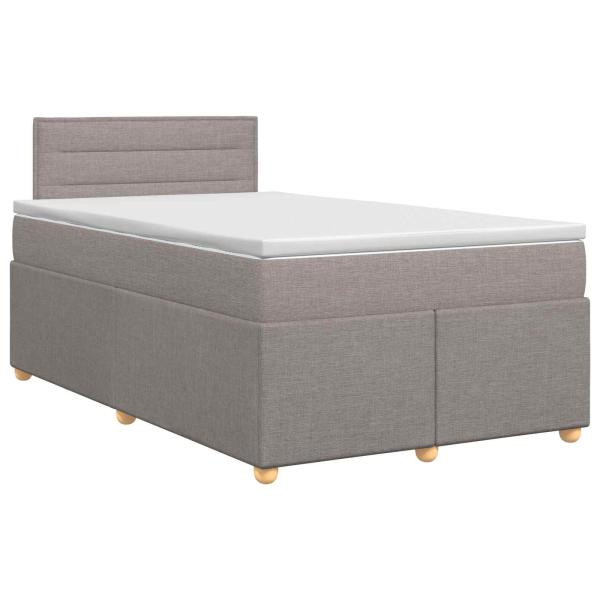Boxspringbett mit Matratze Taupe 120 x 190 cm Stoff