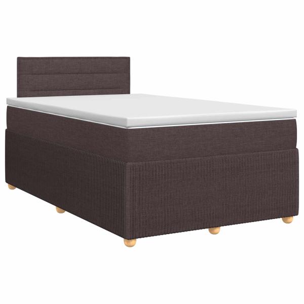Boxspringbett mit Matratze Dunkelbraun 120 x 200 cm Stoff