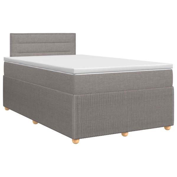 Boxspringbett mit Matratze Taupe 120 x 200 cm Stoff