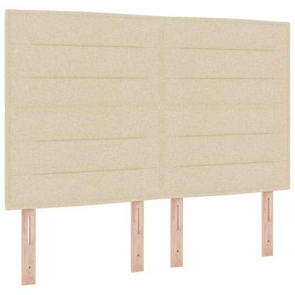 Ottoman-Bett mit Matratze und LED Creme 160 x 200 cm Stoff