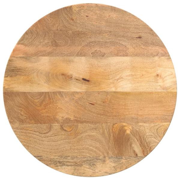 ARDEBO.de - Tischplatte Ø 40x3,8 cm Rund Massivholz Mango