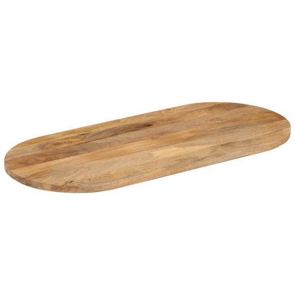 Tischplatte 140x60x3,8 cm Oval Massivholz Mango