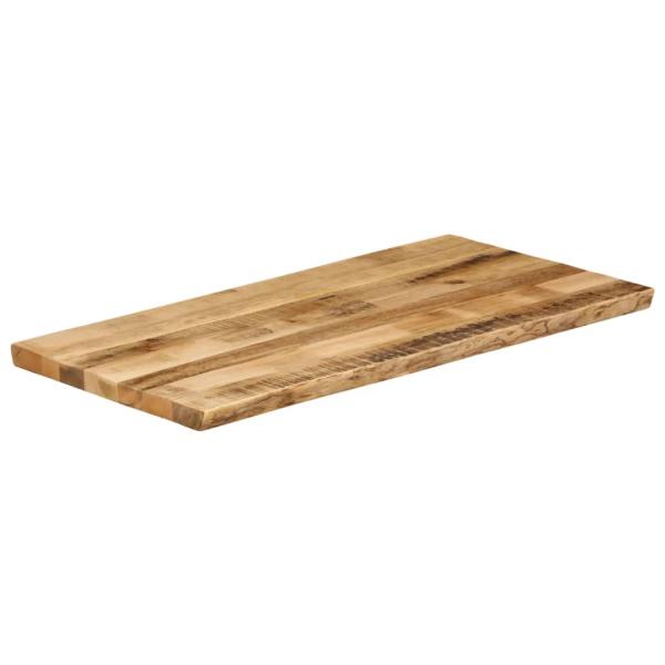 Tischplatte mit Baumkante 120x60x2,5 cm Raues Mango Massivholz