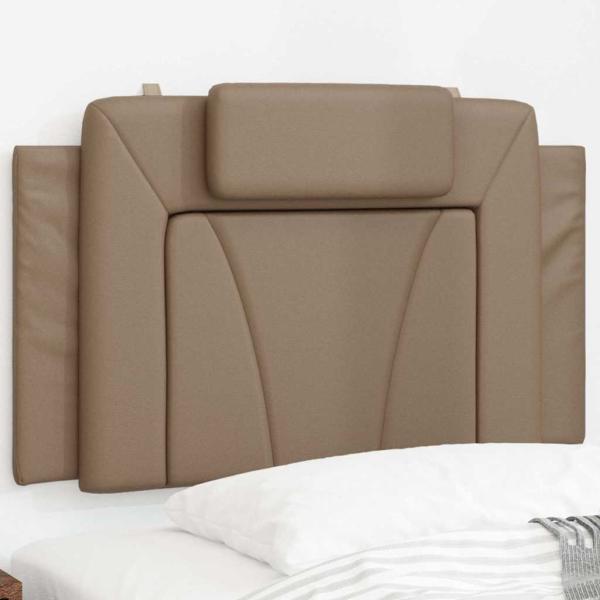 ARDEBO.de - Kopfteil-Kissen "Viana" Cappuccino-Braun 90 cm Kunstleder