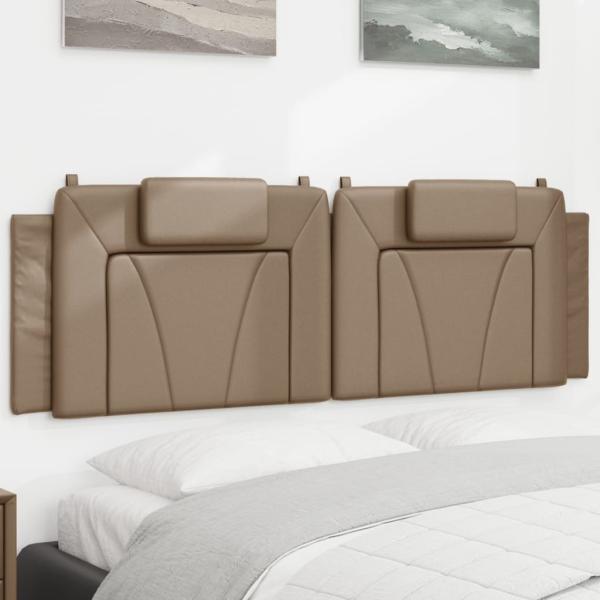 ARDEBO.de - Kopfteil-Kissen "Viana" Cappuccino-Braun 160 cm Kunstleder