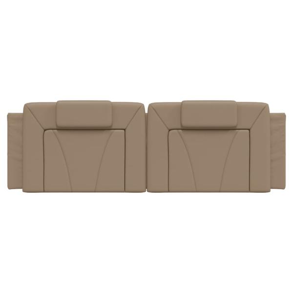 Kopfteil-Kissen "Viana" Cappuccino-Braun 160 cm Kunstleder