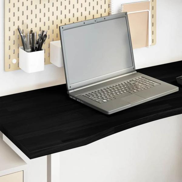 ARDEBO.de - Schreibtischplatte Dunkelbraun 120x60x2,5 cm Massivholz Eiche