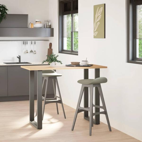 ARDEBO.de - Bartischbeine U-Form 2 Stk. Anthrazit 60x(100-101) cm Stahl