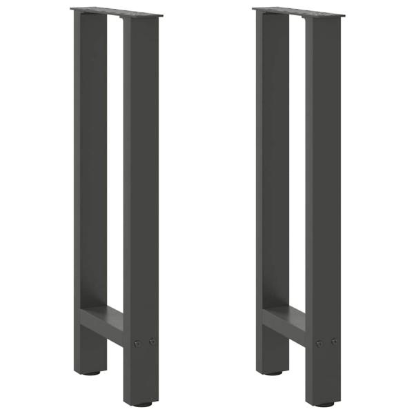 Konsolentischbeine Anthrazit 2 Stk. 38x(72-73) cm Stahl