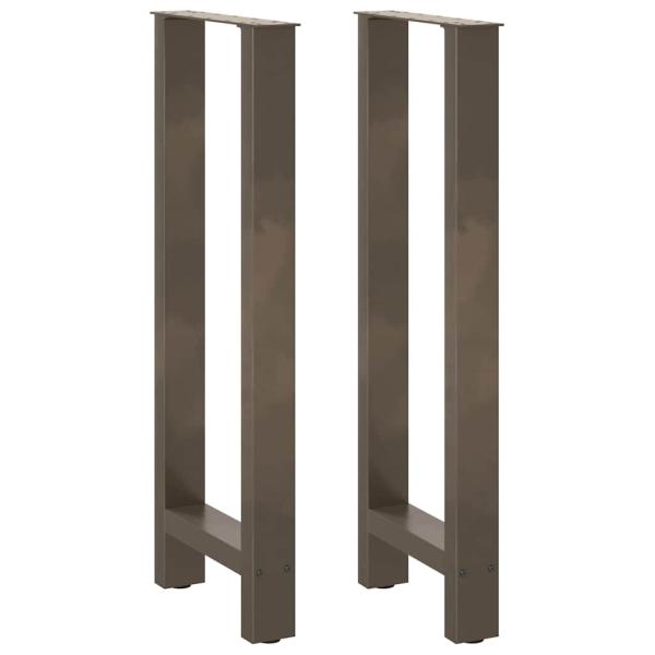 Bartischbeine Naturstahl 2 Stk. 40x(100-101) cm Stahl