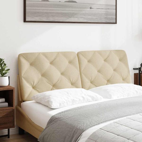 ARDEBO.de - Kopfteil-Kissen Creme 120 cm Stoff