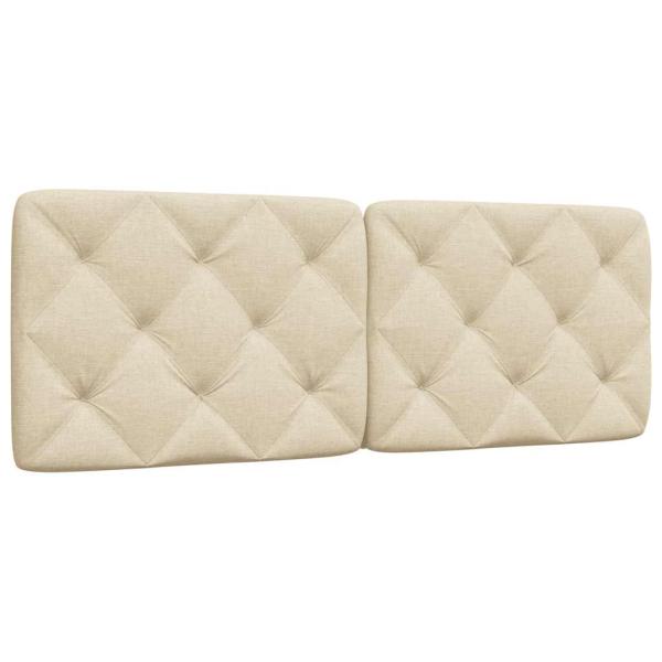 Kopfteil-Kissen Creme 120 cm Stoff