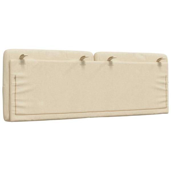 Kopfteil-Kissen Creme 120 cm Stoff