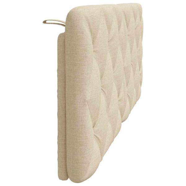 Kopfteil-Kissen Creme 120 cm Stoff