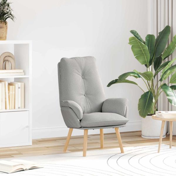 ARDEBO.de - Sessel Wolkengrau Polyester und Sperrholz