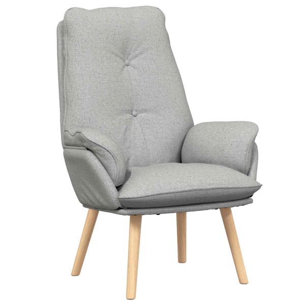 Sessel Wolkengrau Polyester und Sperrholz