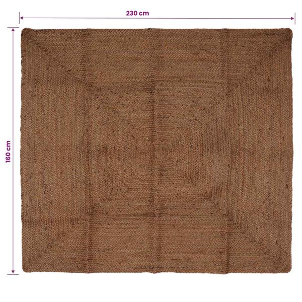 Bereichsteppich Grau 160 x 230 cm Jute