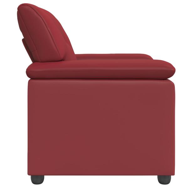Sofa Weinrot 91 x 85 x 93 cm Kunstleder