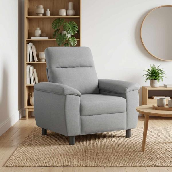 ARDEBO.de - Sofa Hellgrau 95 x 90 x 95 cm Stoff