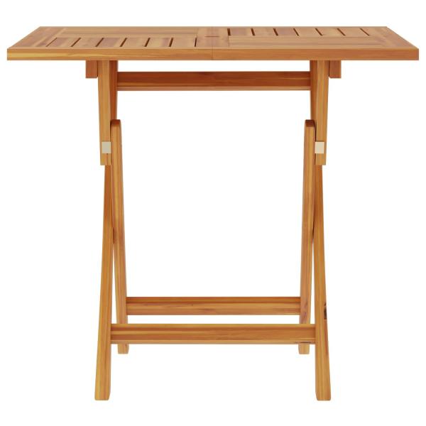 Klappbarer Gartentisch Natur 90 x 90 x 75 cm Massives Teakholz