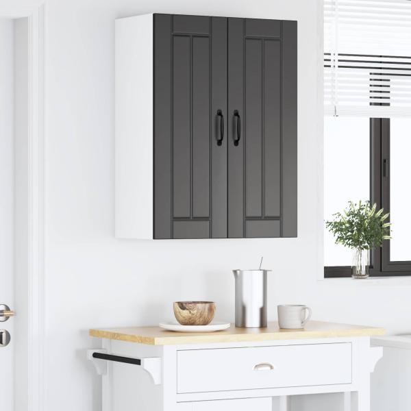 Wandglas-Schrank LUCCA Schwarz 60 x 31 x 80 cm Holzwerkstoff