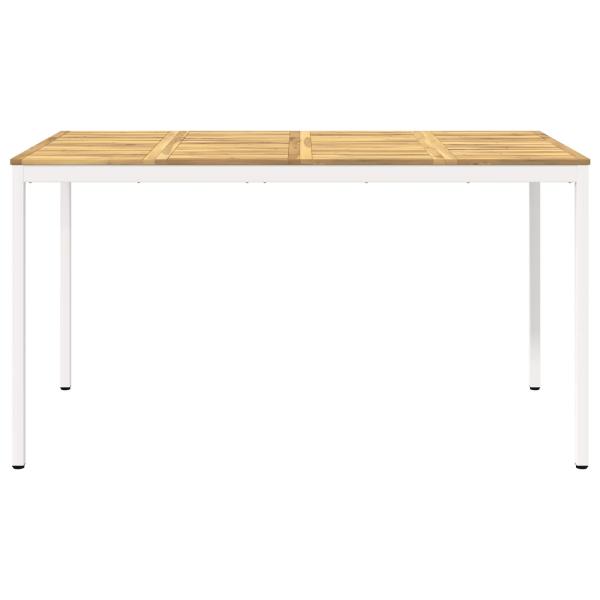 Gartenbar-Tisch NAARDEN Weiß 196 x 100,5 x 105 cm