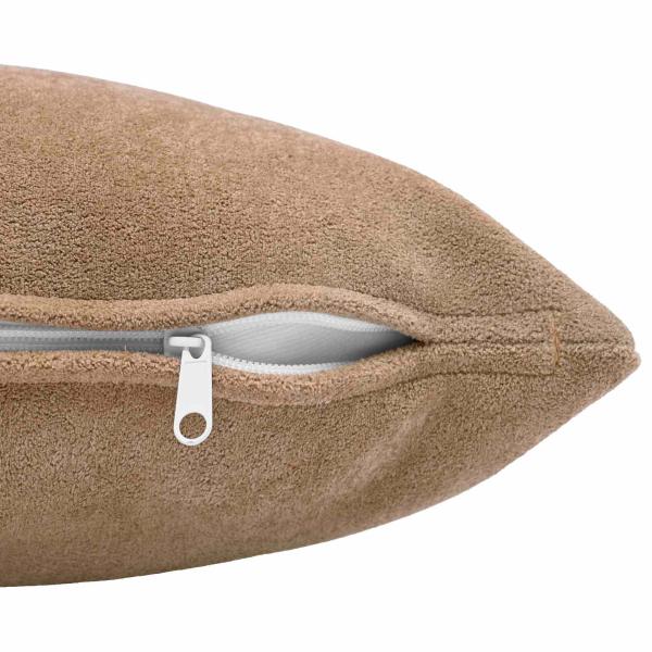 Wurfkissen 6 stk. HEERLEN Taupe 30 x 50 cm Mikrofaser Fleece