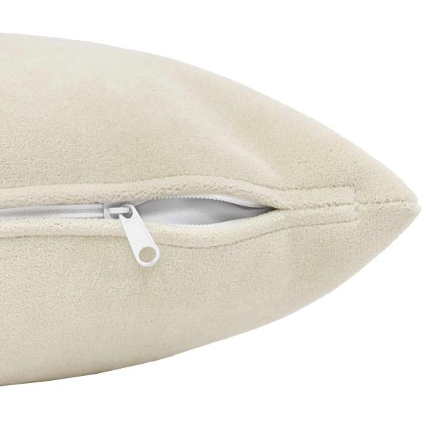 Wurfkissen 12 stk. HEERLEN Creme 45 x 45 cm Mikrofaser Fleece