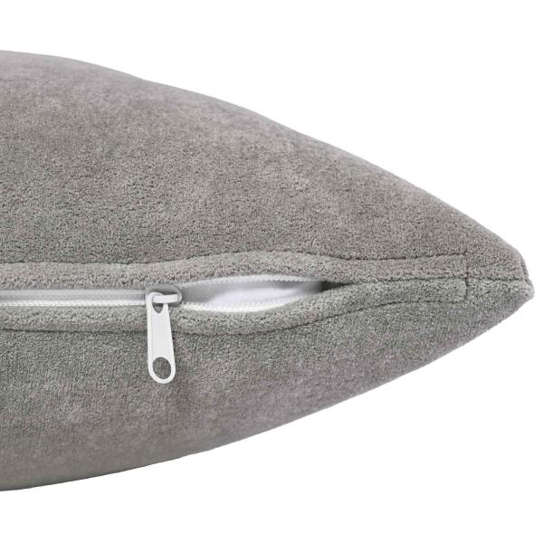 Wurfkissen 6 stk. HEERLEN Hellgrau 30 x 50 cm Mikrofaser Fleece