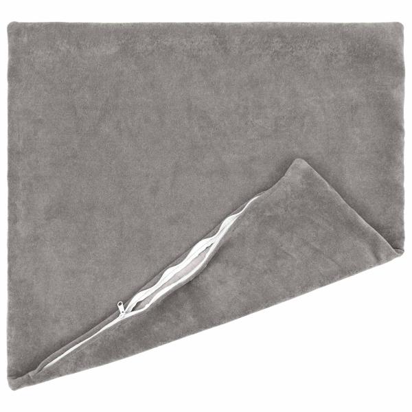 Wurfkissen 2 stk. HEERLEN Hellgrau 65 x 65 cm Mikrofaser Fleece