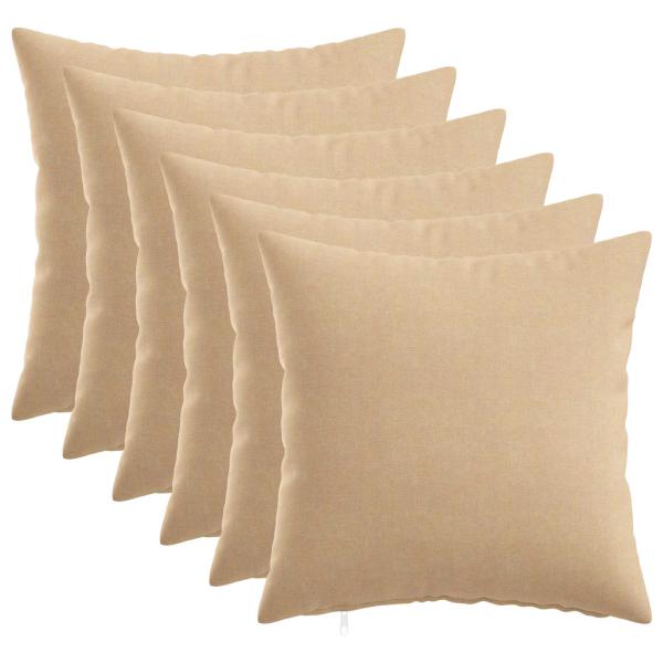 Wurfkissen 6 stk. HEERLEN Creme 45 x 45 cm Stoff