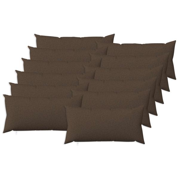 Wurfkissen 12 stk. HEERLEN Taupe 40 x 80 cm Stoff