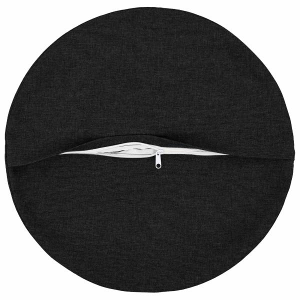 Wurfkissen 2 stk. HEERLEN Schwarz Durchmesser 40 cm Stoff