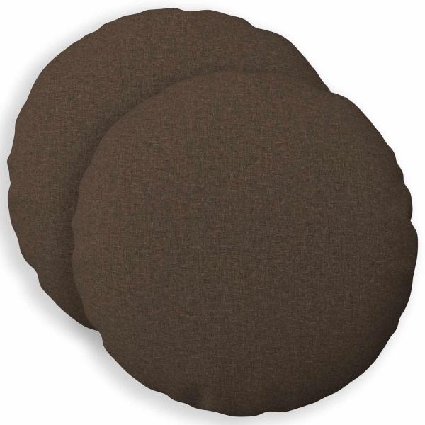 Wurfkissen 2 stk. HEERLEN Taupe Durchmesser 40 cm Stoff