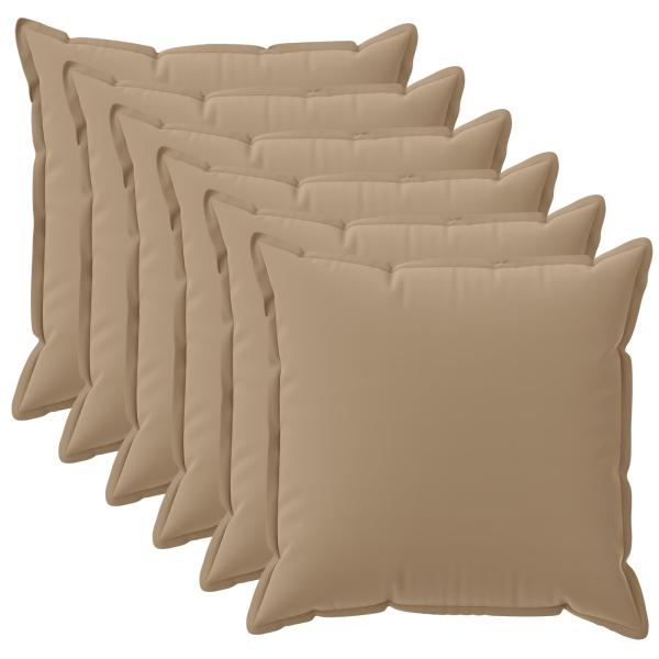 Wurfkissen 6 stk. HOUTEN Taupe 30 x 30 cm Polyester