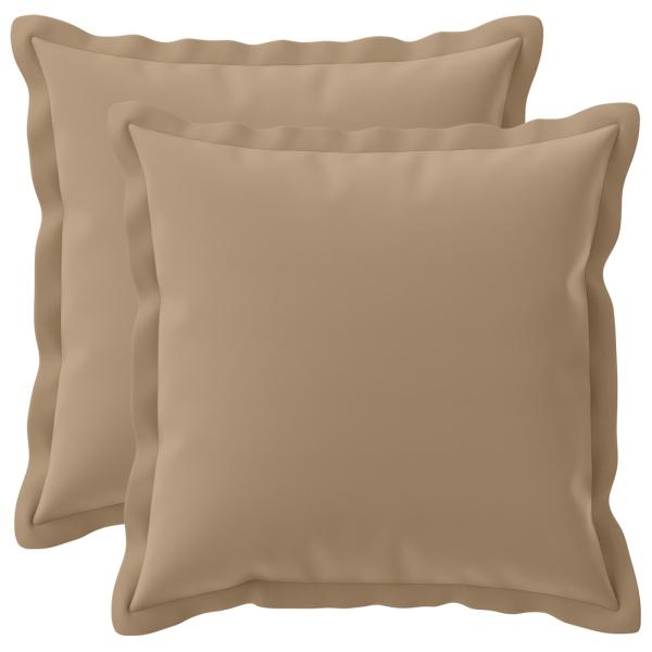 Wurfkissen 2 stk. HOUTEN Taupe 40 x 40 cm Polyester