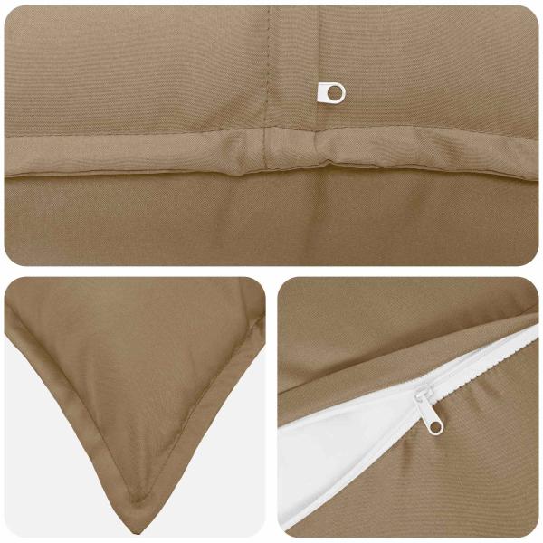 Wurfkissen 2 stk. HOUTEN Taupe 40 x 40 cm Polyester