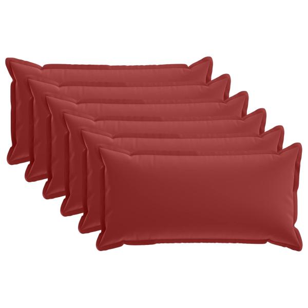 Wurfkissen 6 stk. HOUTEN Weinrot 40 x 70 cm Polyester