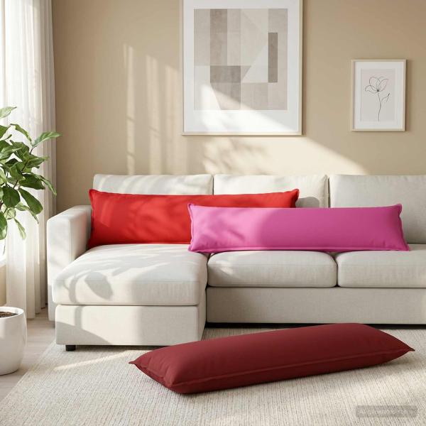 ARDEBO.de - Wurfkissen HOUTEN Rosa 40 x 145 cm Polyester