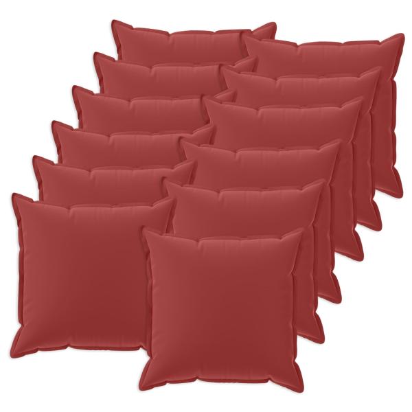 Wurfkissen 12 stk. HOUTEN Weinrot 50 x 50 cm Polyester