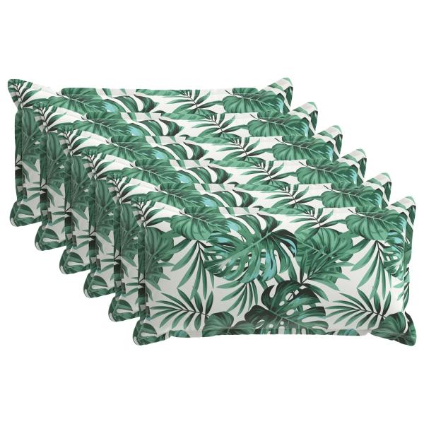 Wurfkissen 6 stk. HOUTEN Blattmuster 40 x 80 cm Polyester