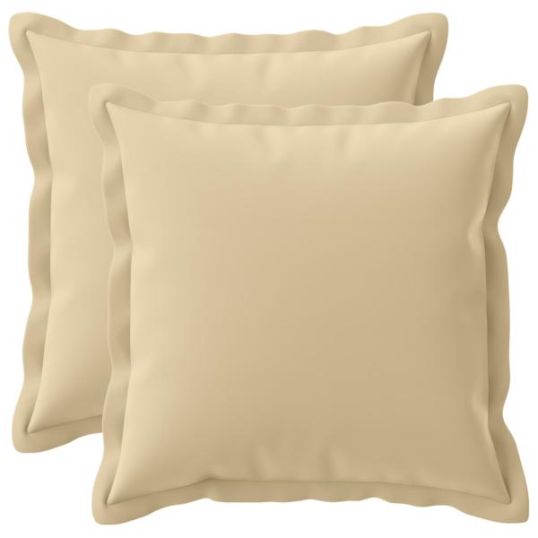 Wurfkissen 2 stk. HOUTEN Beige 40 x 40 cm Polyester