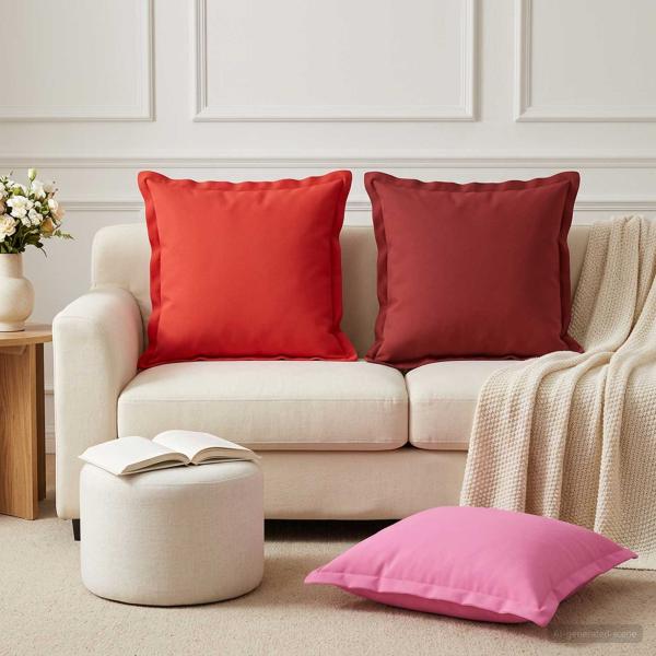 ARDEBO.de - Wurfkissen 6 stk. HOUTEN Rosa 50 x 50 cm Polyester