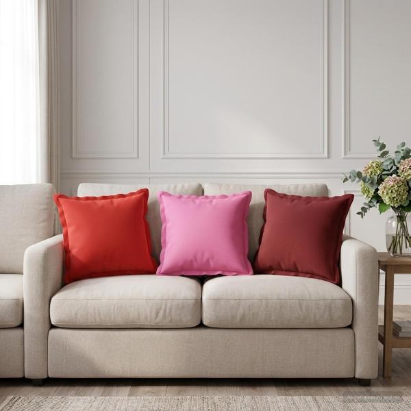 ARDEBO.de - Wurfkissen 2 stk. HOUTEN Weinrot 30 x 30 cm Polyester
