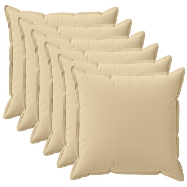 Wurfkissen 6 stk. HOUTEN Beige 30 x 30 cm Polyester