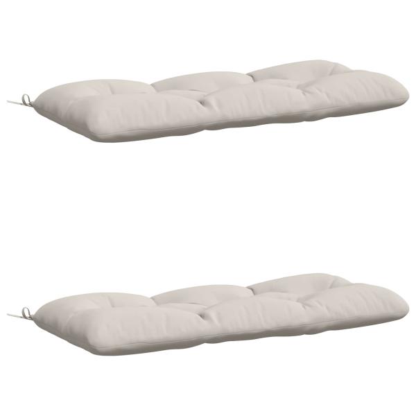 Bankkissen VIANEN 2 stk. 100 % Polyester Weiß 120 x 50 x 12 cm